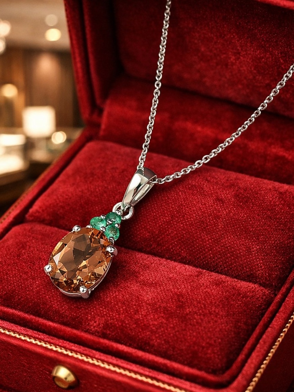 Unique Color Change Turkizite and Zambian Emeralds 925 Silver Platinum Plated